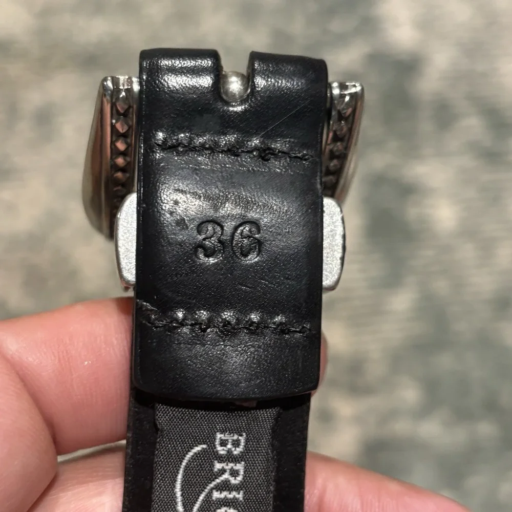 vintage Brighton leather belt 98503 Black Size 36 *flaws